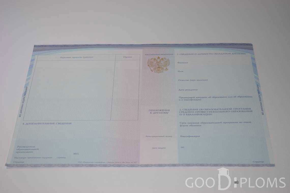 Приложение к Диплому Техникума с Отличием в период c 2014 по 2025 год - Северодвинск